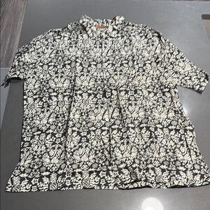 Men's Dark Navy and White Tori Richard Hawaiian Shirt